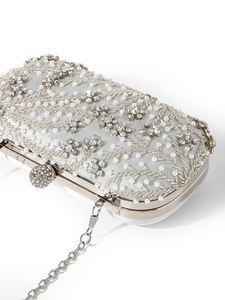 Bell Square Fashion Sparkling Rhinestone Pearl Evening Bag Dress Exquisite Handmade Beaded <b>Clutch</b> Crystal Black <b>Wedding</b> Brand - Product Image 4