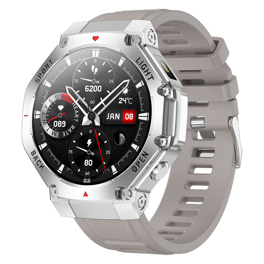 TR3 MAX Flashlight Smart Watch 2026 BT Call 410mAh Heart Rate Blood Oxygen IP67 Waterproof Outdoor Sports Smart Watch for Men