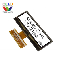 Fuente de la fábrica 2,0 "2,0 pulgadas 128x32 de baja potencia mini panel de la pantalla de oled con I2C SPI interfaz paralela ssd1309 2,3''