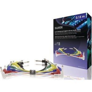 Cable de Audio Mono de 6.35mm Macho, 15cm, 6 Piezas, Varios Colores - Product Image 4