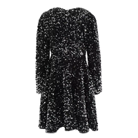 Robes de soirée smockées à manches longues pour petites filles, motif floral, style princesse, pour anniversaire d'hiver, tutu, robe de bal