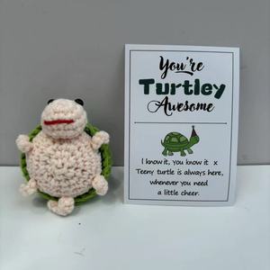 Nueva llegada Kit de ganchillo DIY Material Pack Inglés Instrucción principiantes crochet kit Standing Turtle <span class=keywords><strong>woobles</strong></span> crochet kit animales - Product Image 3