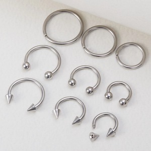 Zesen acier inoxydable circulaire nez Septum <span class=keywords><strong>fer</strong></span> à <span class=keywords><strong>cheval</strong></span> anneau lèvre anneau sourcil Piercing oreille Cartilage <span class=keywords><strong>Tragus</strong></span> Helix Piercing bijoux - Product Image 3