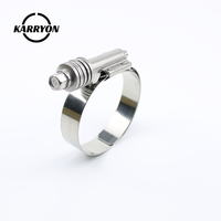 Collier de serrage en silicone robuste Collier de serrage de type américain, colliers de serrage en acier inoxydable