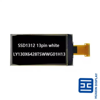 Modul Layar PMOLED OLED Huaxin 1.3 Inci 128*64 IC Driver SSD1312 Antarmuka SPI I2C 4-Kabel Tipe Solder 13-Pin