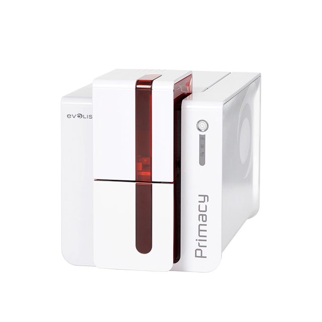 Evolis Primacy Dual Sided ID Card Printer 203DPI Ethernet Connectivity Black White Color ROHS Certified Office Use