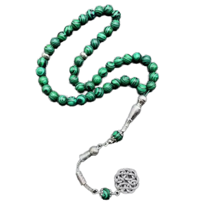 Collier chapelet vert en résine Dream Share 8 mm, perles de prière musulmanes en gros pour le Ramadan à prix abordable pour la vente en gros en vrac - Product Image 1