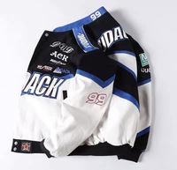 Veste de moto de course en coton sur mesure, taille plus, avec broderie personnalisée, vente en gros OEM