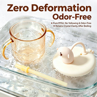 Gobelet à paille pour enfants, tasse d'apprentissage en silicone pour bébé, biberon d'eau et de lait, jolies tasses pour enfants