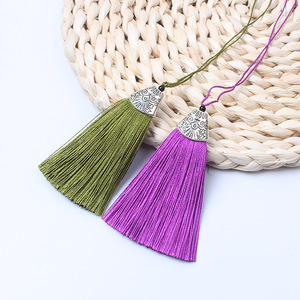 Tassel <b>Bookmark</b> 8Cm Tibetan Silver Chinese Style Pendant For <b>Gift</b> Unisex Fashion Charm Zhejiang Origin - Product Image 3