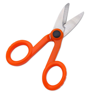 Lu Ban's Work Electrician Shears Stainless Steel Partially Serrated Red Industrial Multi-purpose Scissors - Product Image 1