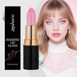 Brillo <span class=keywords><strong>Labial</strong></span> Rosa Diamante Suave, Lápiz <span class=keywords><strong>Labial</strong></span> con Brillo, Nutritivo, Suave, Hidratante, Voluminizador y de Larga Duración - Product Image 1