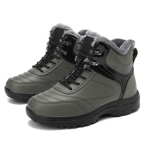 Botas de Nieve para Hombre, para Invierno, para Personas de Mediana Edad, Gruesas, Resistentes al Frío, Forradas de Algodón, Cálidas, Impermeables, Antideslizantes, con Suela de Tendón de Res - Product Image 4