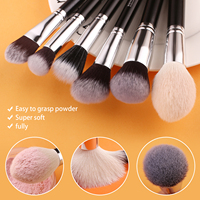 Ensemble de pinceaux de maquillage pour cheveux naturels BEILI avec étui cylindrique, fournisseur de pinceaux de beauté de haute qualité, Conjunto De Cepillos De Maquillaje
