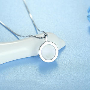 Collar con Colgante Minimalista XL698, Cadena de Plata 925, Unisex, Uso Diario, Acabado en Oro Blanco - Product Image 4