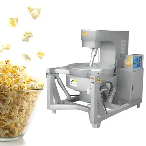 Caramel Fully Commercial Gas Automatic Sweet Industrial Popcorn Machine