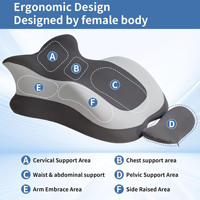 Coussin ergonomique en mousse à mémoire de forme à rebond lent et amovible pour couples