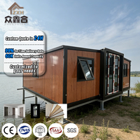 Maison préfabriquée en conteneur pliable pour petite famille, 20 pieds, petite maison en conteneur extensible d'usine