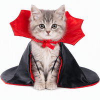 Nouveaux accessoires pour animaux de compagnie, vêtements pour chats et chiens, élégants et traditionnels, en polyester, pour l'hiver, mignons, pour Halloween et Noël, en vente chaude