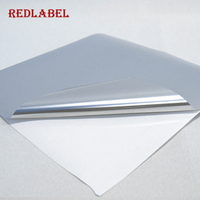 Étiquettes adhésives en PET argent mat pour impression numérique REDLABEL TSM50 - Imperméables, réutilisables, durables, forte adhérence, expédition