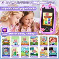 Jouet électronique OEM Unicorn, double caméra, photo, vidéo, jeu, musique, petit mini téléphone portable intelligent pour enfants, cadeau de Noël