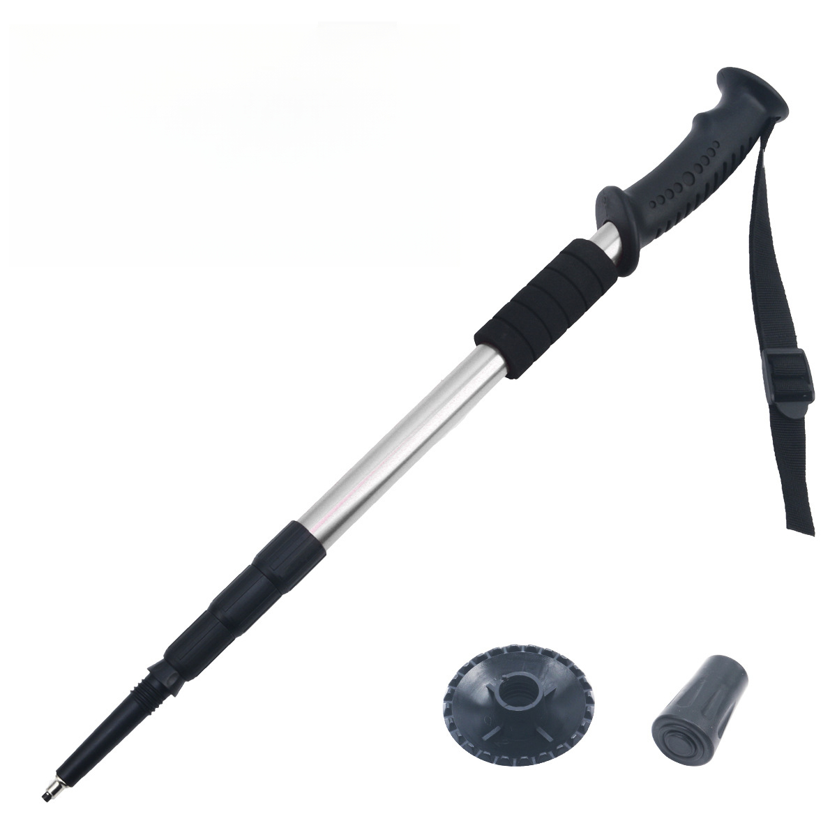 Tige droite en quatre sections, argent