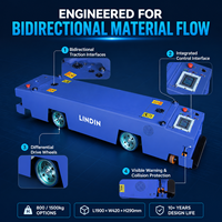Véhicule de remorquage industriel à guidage automatique avec recharge automatique, AGV de remorquage pour la production de batteries au lithium