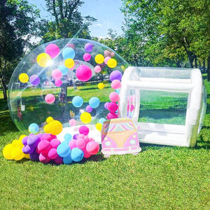 Trampolín inflable de cristal transparente para alquiler de fiestas con globos Tienda de cúpula iglú de burbujas transparente personalizada divertida - Product Image 5