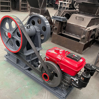 Nouveau mini broyeur diesel 1 tonne concasseur à mâchoires séparateur de minéraux pour usine de fabrication