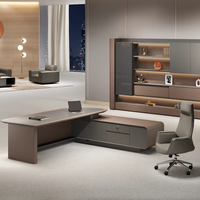 Bureau d'angle en L de direction, moderne et luxueux, en bois massif, durable et modulaire, pour vente en gros