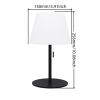 Lampe de chevet moderne à piles, lampe de bureau LED avec commande tactile, CRI élevé 95, 3 modes de couleur, décoration de chambre à coucher
