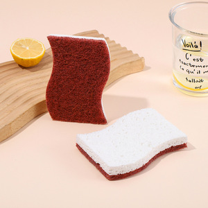 S Type Wood Pulp Sponge Pad 1-1.9 In Rectangle Kitchen Cleaning Biodegradable Stainless Steel Surface - Product Image 1