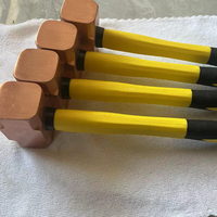 Petite quantité accepter marteau en cuivre avec manche en fibre de verre marteau en cuivre rouge