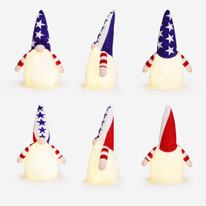 Décorations patriotiques LED <span class=keywords><strong>du</strong></span> <span class=keywords><strong>4</strong></span> juillet pour le 250e anniversaire des États-Unis, gnome lumineux, décorations <span class=keywords><strong>du</strong></span> Jour <span class=keywords><strong>de</strong></span> l'Indépendance, Tomte en peluche, drapeau américain, décoration intérieure - Product Image 5