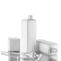 Flacon pompe carré en plastique HDPE de 500 ml pour cosmétiques, soins de la peau, liquides, emballage pour lotion corporelle, shampoing