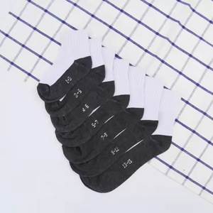 Nhà Máy Sinh Viên Thiếu Niên Vớ Phi Hành Đoàn Thể Thao Bông Và Polyester Màu Trắng Và Màu Đen Trường Vớ - Product Image 3