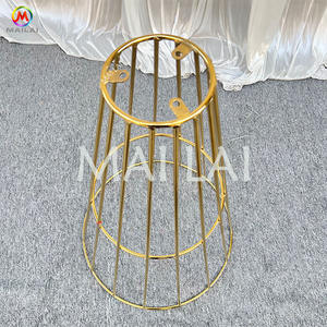 Fabrika doğrudan satış altın Metal tel Bar masası ile cam üst düğün olay kiralama açık kokteyl masası düğün dekorasyon için - Product Image 5