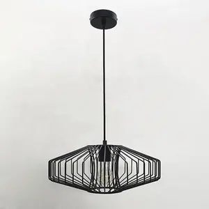 Lampe suspendue industrielle en forme de Cage d'oiseau, luminaire décoratif d'intérieur en métal et fer rustique, idéal pour une ferme ou une cuisine