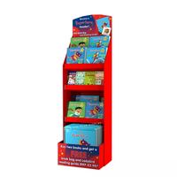 Support d'affichage en carton ondulé pour livres, portable et personnalisé, pour la vente de bandes dessinées