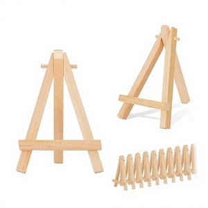 Mini Caballete de Madera Natural de Alta Calidad - Soporte Triangular para Cuadros, Tarjetas de Mesa para Bodas y Decoración de Fiestas - Product Image 1