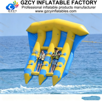 Bateau gonflable commercial en forme de poisson volant, tube gonflable tractable pour sports nautiques et divertissements de plage