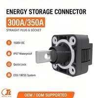 Connecteur de stockage de batterie étanche IP67 à courant élevé 300A/350A 1500V, barre en cuivre nickelé pour système d'énergie solaire