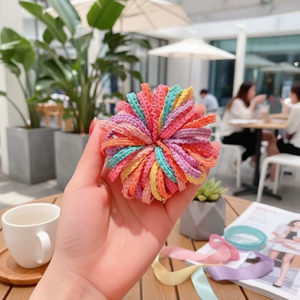 Accessori per capelli da donna di tendenza in raso con nastro di perle in tessuto con coda di cavallo Design semplice vendita calda all'ingrosso - Product Image 3