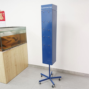 4 mặt xoay Pegboard hiển thị với Caster: cho bán lẻ để giới thiệu hàng hóa nhỏ - Product Image 2