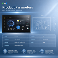 Interrupteur intelligent WiFi pour maison connectée, en verre, avec écran tactile AI, contrôle centralisé de scènes, bus KNX, domotique, interrupteur mural tactile KNX pour hôtel et villa