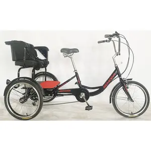 24 pouces 3 roues rickshaw passager tricycle siège bébé trike