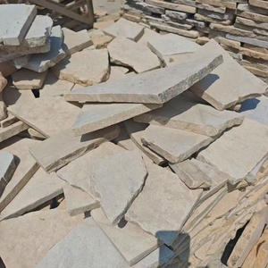 Beige Kalkstein Zufällige Crazy-Paving-Fliesen für Außenbereich Villa Garten Fassadenverkleidung Creme-Panel - Product Image 2