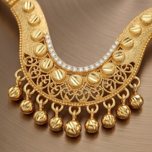 925 <b>Silver</b> Italian Gold <b>Choker</b> Necklace Set with Matching Drop Earrings Designer Jewelry for Women Wedding Jewelry - Product Image 3