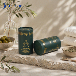 Custom Kraft Cardboard Cylinder Tube Packaging Gift <b>Box</b> with Metal Lid Recyclable Skincare Exfoliating Mask Paper Tube Packaging - Product Image 5