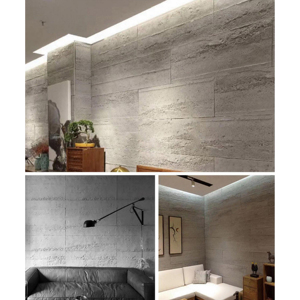 Revestimiento de pared suave para interiores de arcilla modificada 3D, paneles de piedra flexibles de travertino artificiales flexibles para exteriores, chapa de azulejo falso para suelo - Product Image 1